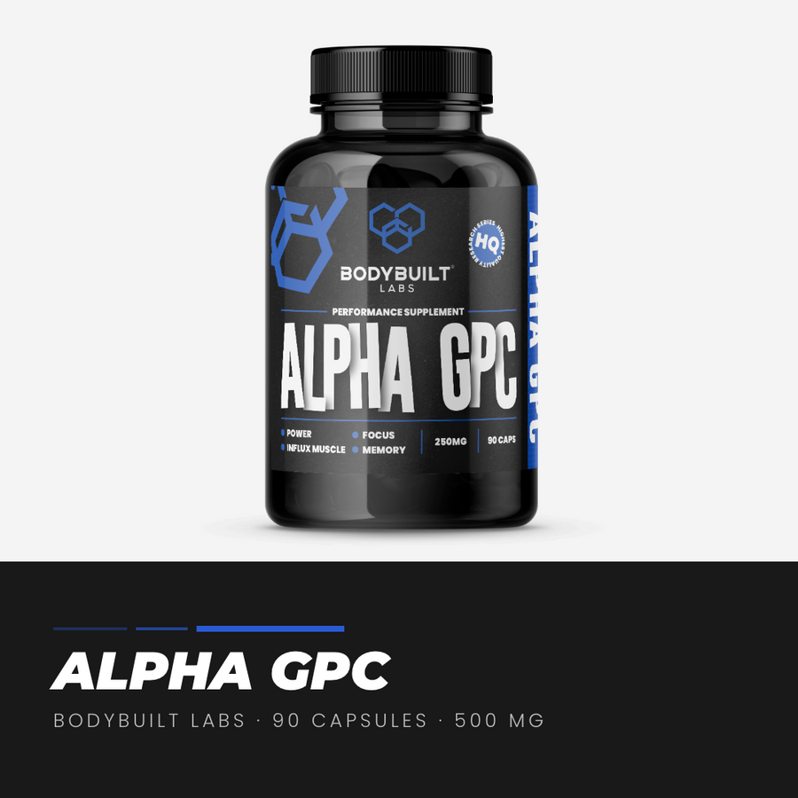 Bodybuilt Labs Alpha GPC 500mg 90 Capsules - product bottle with label