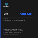 Bodybuilt Labs Alpha GPC 500mg 90 Capsules - specification card