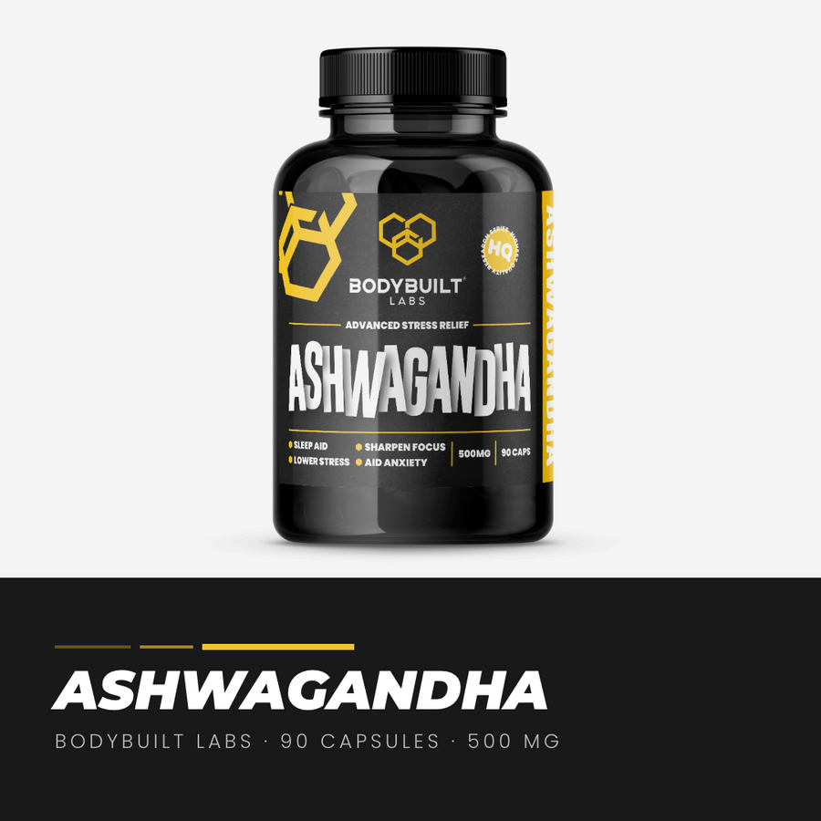 Bodybuilt Labs Ashwagandha 500mg 90 Capsules - product bottle with label