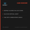 Bodybuilt Labs Carb Cruncher 90 Capsules - benefits card
