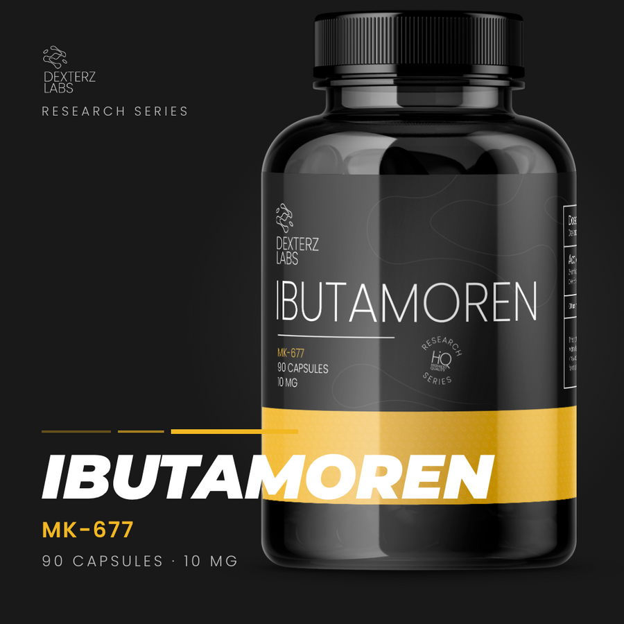 Dexterz Labs Ibutamoren MK-677 Nutrobal 10mg 90 Capsules - product bottle with label