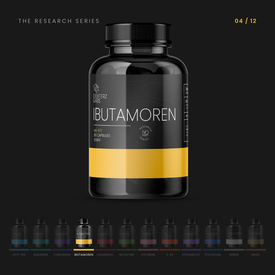Dexterz Labs Ibutamoren MK-677 Nutrobal 10mg 90 Capsules - research series range