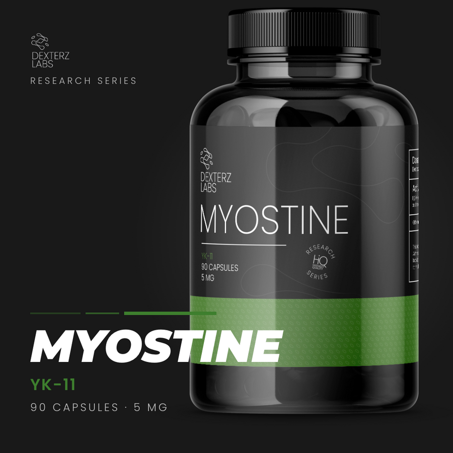 Dexterz Labs YK11 Myostine 5mg 90 Capsules - product bottle with label