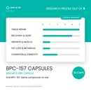 Origin Peptides BPC-157 Capsules 500mcg 30 Capsules, research profile card scored out of 5