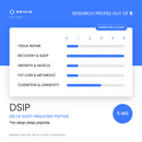 Origin Peptides DSIP 5mg Vial, research profile card scored out of 5