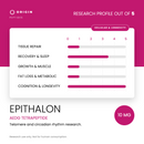 Origin Peptides Epithalon 10mg Vial, research profile card scored out of 5