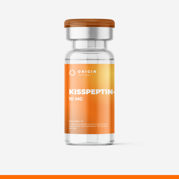 Origin Peptides Kisspeptin-10 10mg Vial, product vial on white