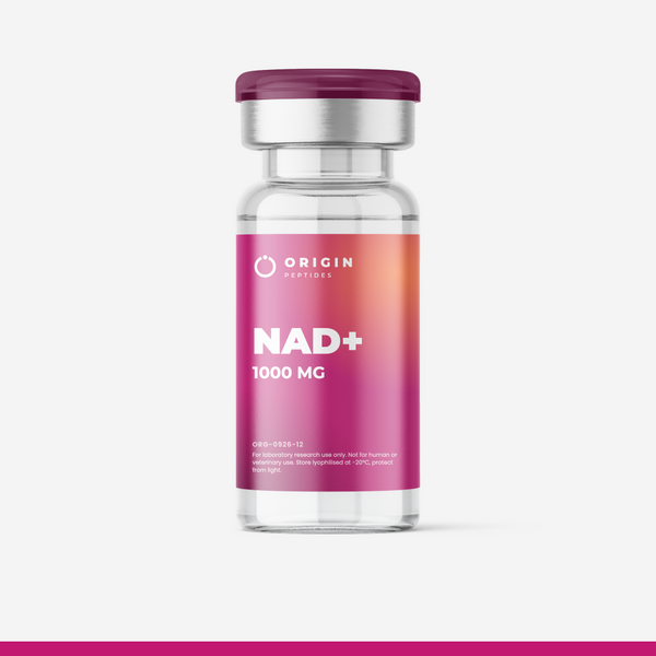Origin Peptides NAD+ 1000mg Vial, product vial on white