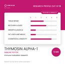 Origin Peptides Thymosin Alpha-1 5mg Vial, research profile card scored out of 5
