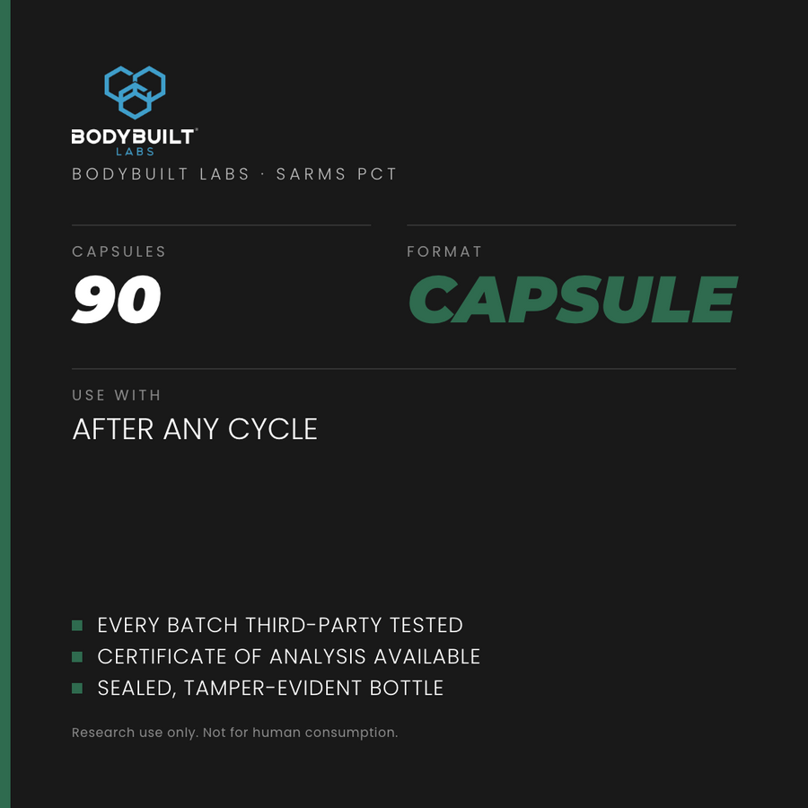 Bodybuilt Labs Sarms PCT 90 Capsules - specification card