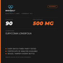 Bodybuilt Labs Tongkat Ali 500mg 90 Capsules - specification card