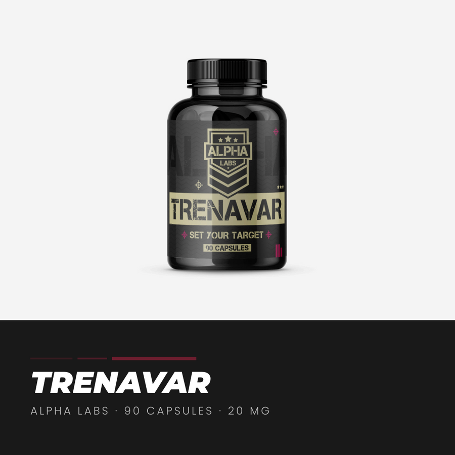 Alpha Labs Trenavar 20mg 90 Capsules - product bottle with label